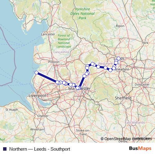 Northern rail Line Map