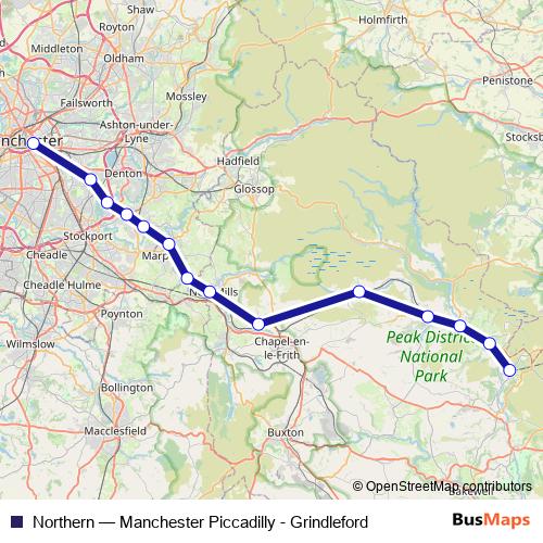 Northern rail Line Map