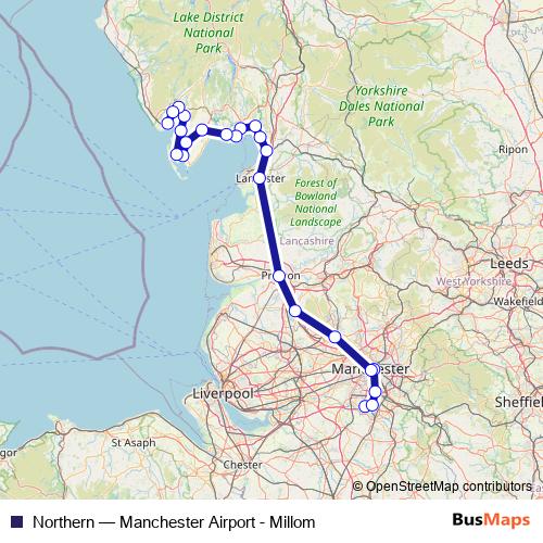 Northern rail Line Map