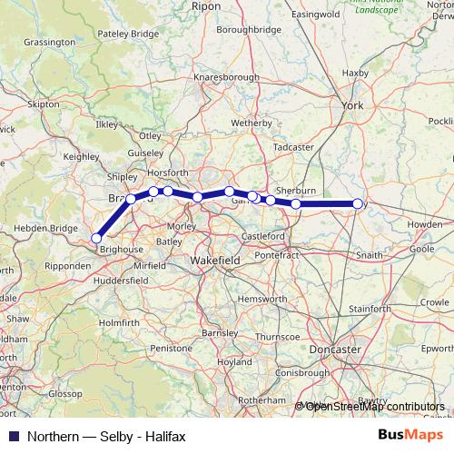 Northern rail Line Map