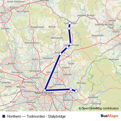 Northern rail Line Map