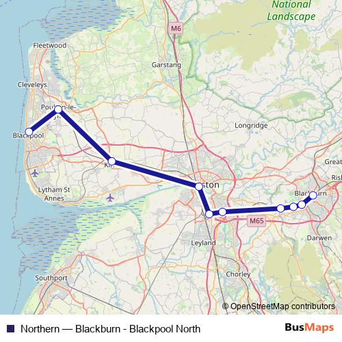Northern rail Line Map