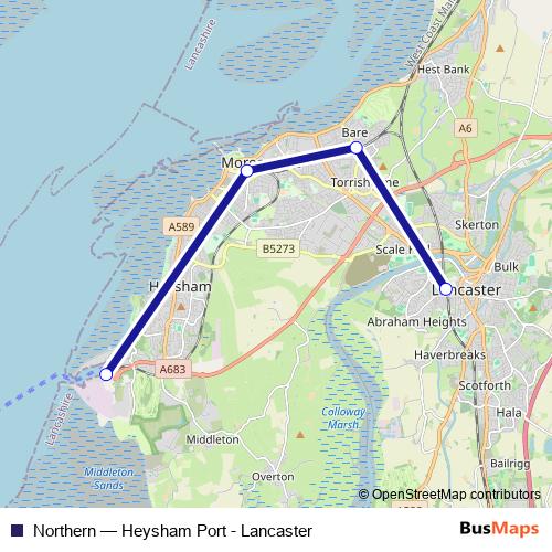 Northern rail Line Map