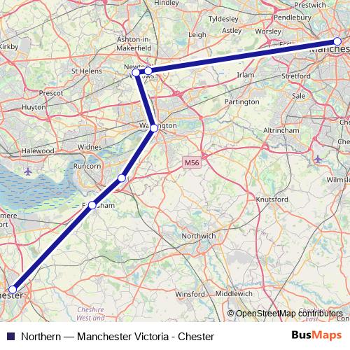Northern rail Line Map
