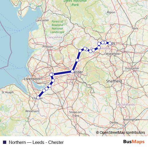 Northern rail Line Map