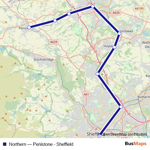 Northern rail Line Map