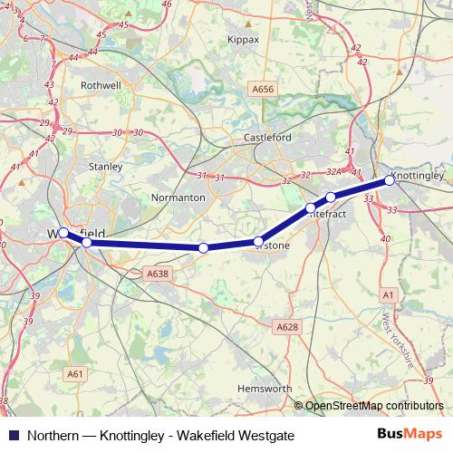 Northern rail Line Map
