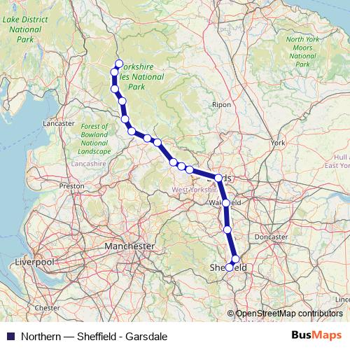 Northern rail Line Map