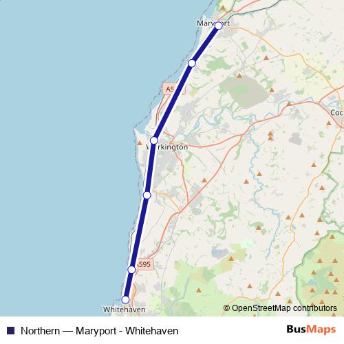 Northern rail Line Map