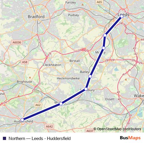 Northern rail Line Map