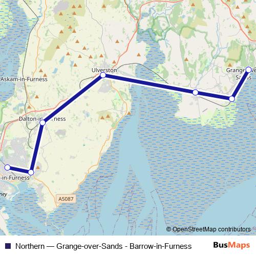 Northern rail Line Map