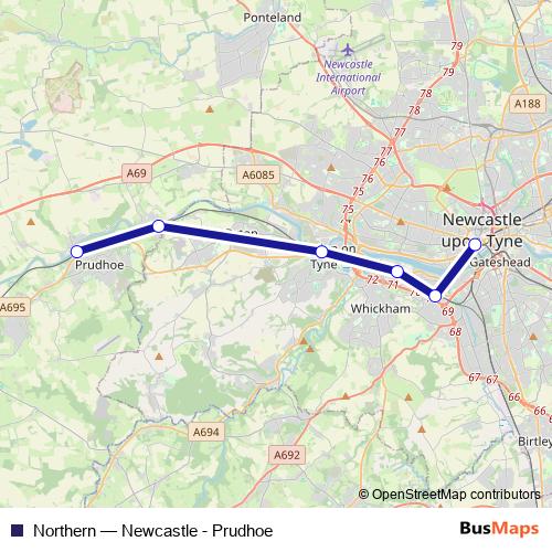 Northern rail Line Map