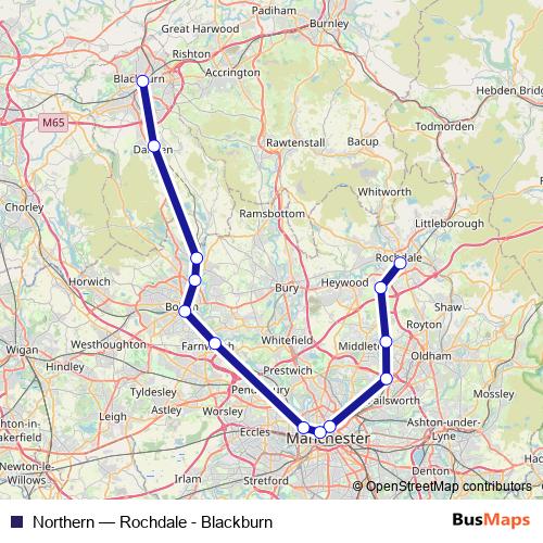 Northern rail Line Map