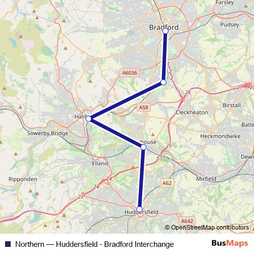 Northern rail Line Map
