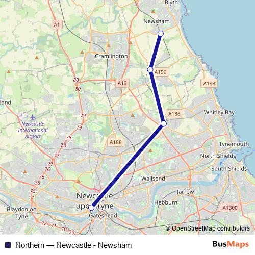 Northern rail Line Map