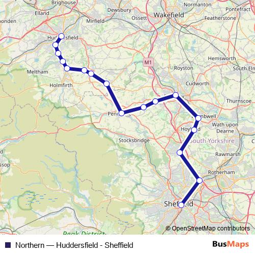 Northern rail Line Map