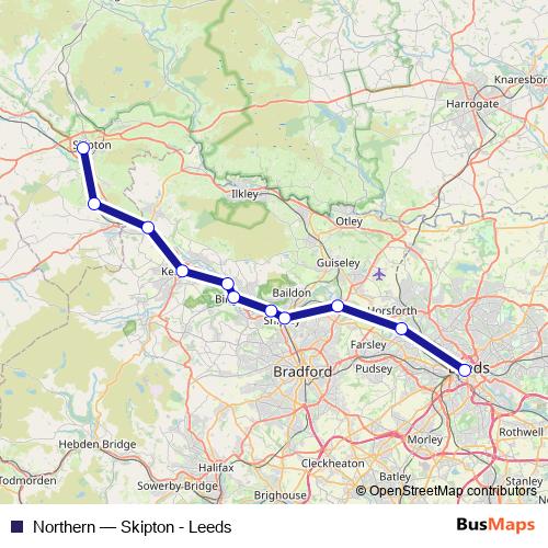 Northern rail Line Map