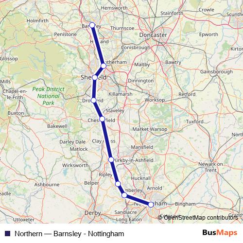 Northern rail Line Map