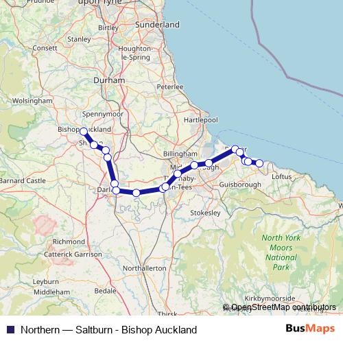 Northern rail Line Map