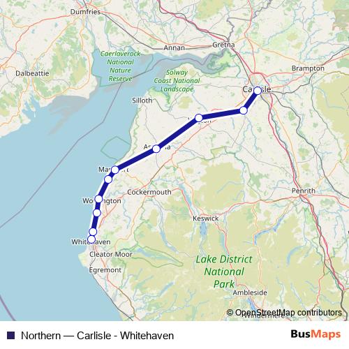 Northern rail Line Map