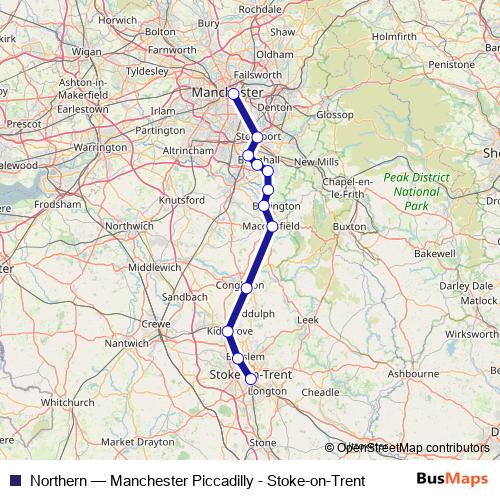 Northern rail Line Map