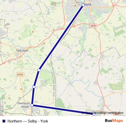 Northern rail Line Map