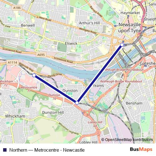 Northern rail Line Map