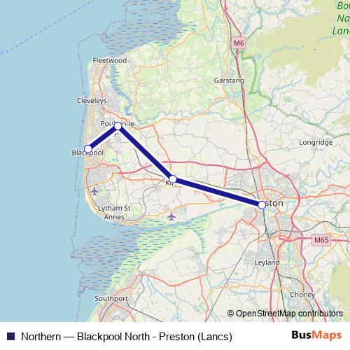 Northern rail Line Map