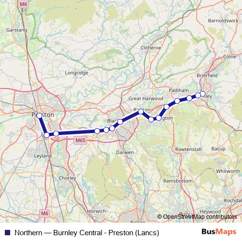 Northern rail Line Map