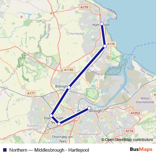Northern rail Line Map