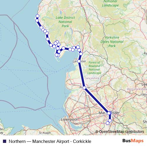 Northern rail Line Map