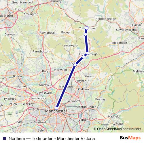 Northern rail Line Map