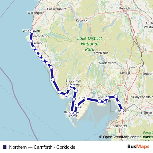 Northern rail Line Map