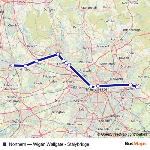 Northern rail Line Map
