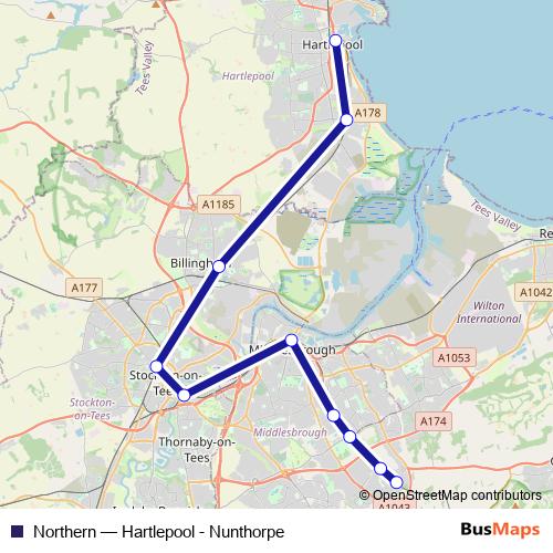 Northern rail Line Map