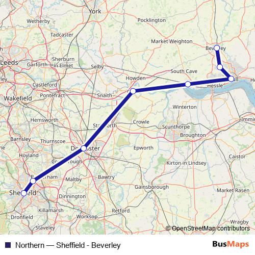 Northern rail Line Map