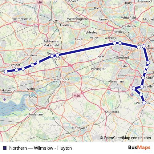 Northern rail Line Map