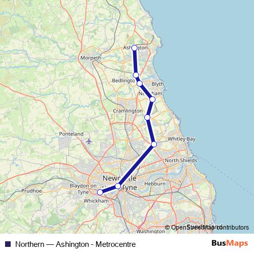 Northern rail Line Map