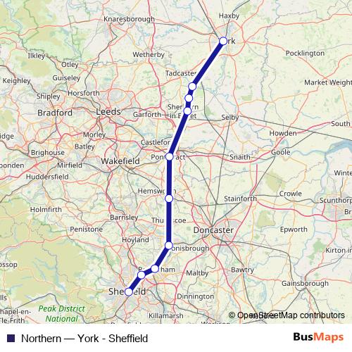 Northern rail Line Map