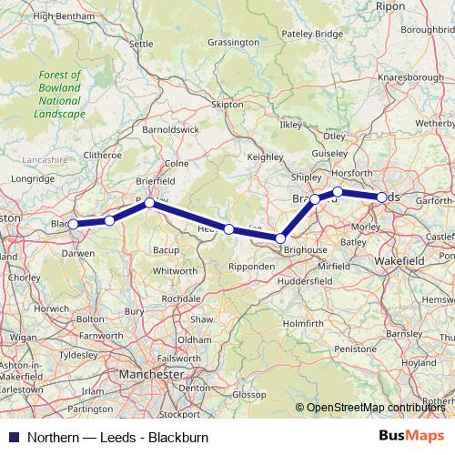 Northern rail Line Map
