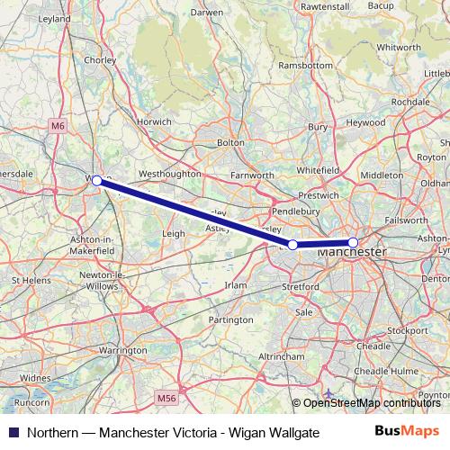 Northern rail Line Map