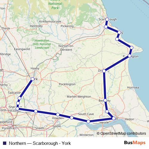 Northern rail Line Map