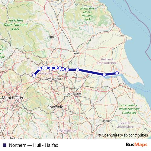 Northern rail Line Map