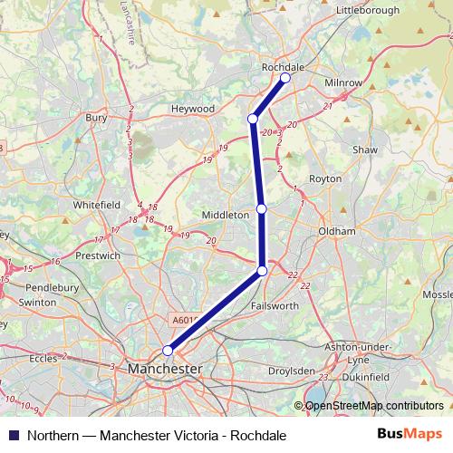 Northern rail Line Map