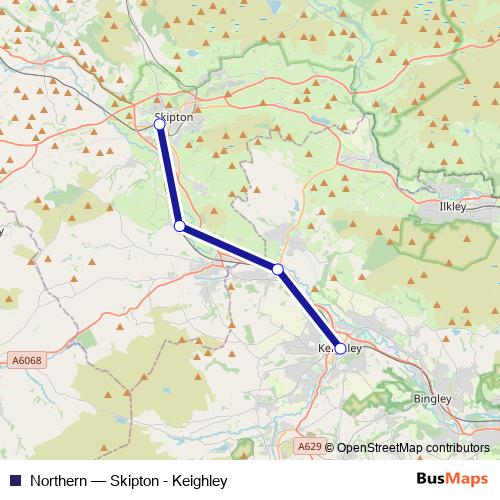 Northern rail Line Map