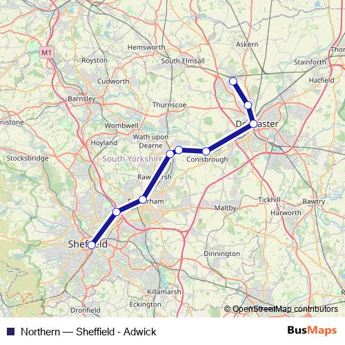Northern rail Line Map