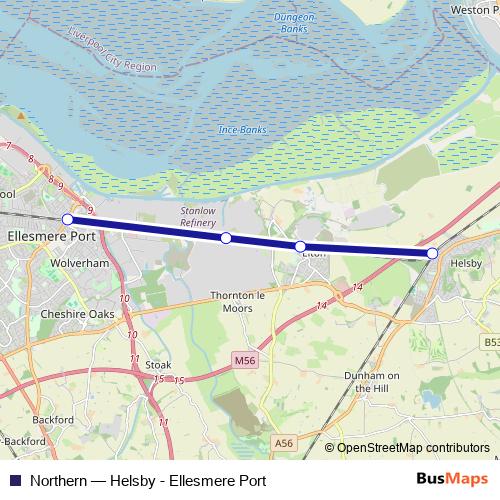 Northern rail Line Map