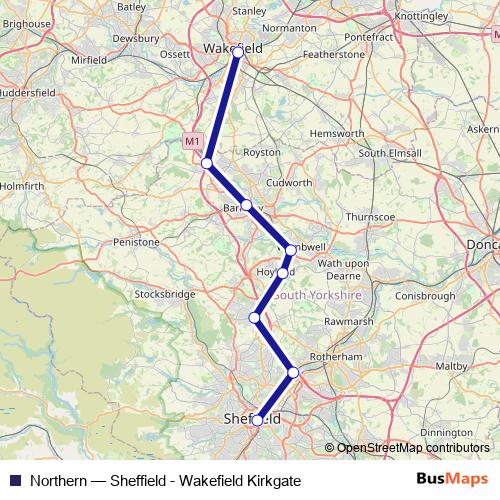 Northern rail Line Map