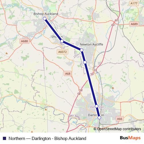 Northern rail Line Map