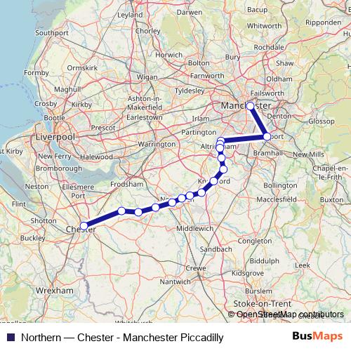 Northern rail Line Map